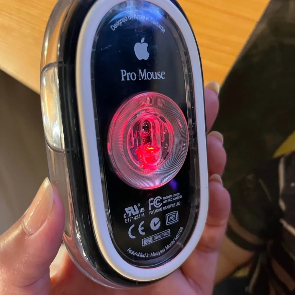 Rare Apple Pro Clear Black Mouse